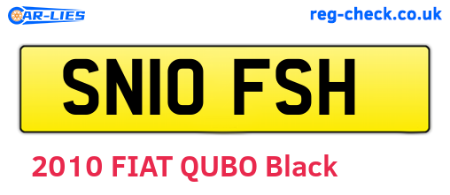 SN10FSH are the vehicle registration plates.