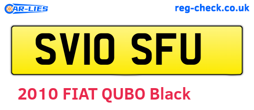 SV10SFU are the vehicle registration plates.