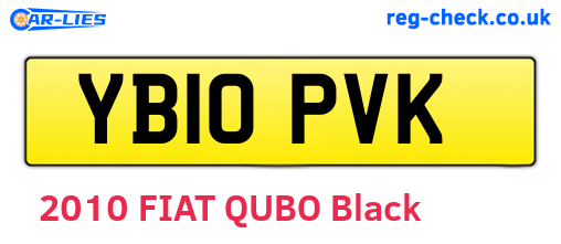 YB10PVK are the vehicle registration plates.