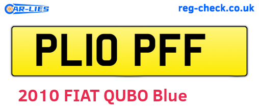 PL10PFF are the vehicle registration plates.