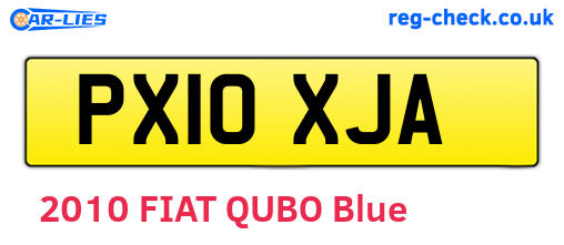 PX10XJA are the vehicle registration plates.