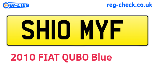 SH10MYF are the vehicle registration plates.