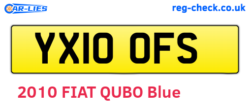 YX10OFS are the vehicle registration plates.
