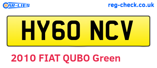 HY60NCV are the vehicle registration plates.