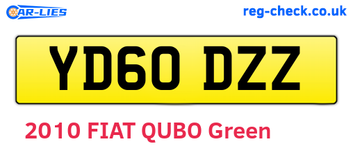 YD60DZZ are the vehicle registration plates.