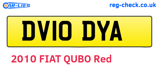 DV10DYA are the vehicle registration plates.