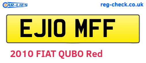 EJ10MFF are the vehicle registration plates.