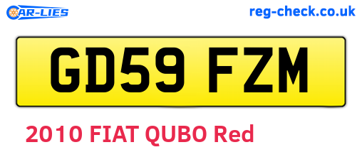 GD59FZM are the vehicle registration plates.