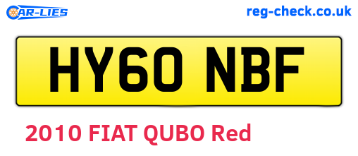 HY60NBF are the vehicle registration plates.