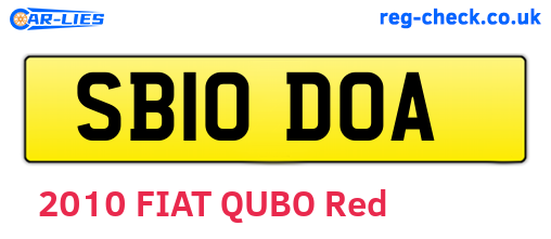 SB10DOA are the vehicle registration plates.