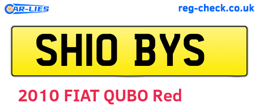SH10BYS are the vehicle registration plates.