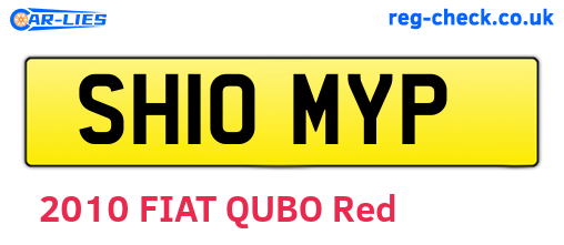 SH10MYP are the vehicle registration plates.