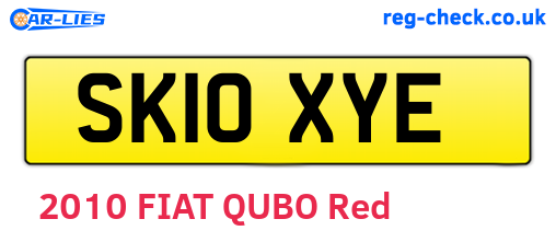SK10XYE are the vehicle registration plates.