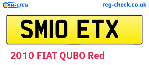 SM10ETX are the vehicle registration plates.