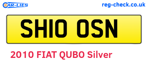 SH10OSN are the vehicle registration plates.