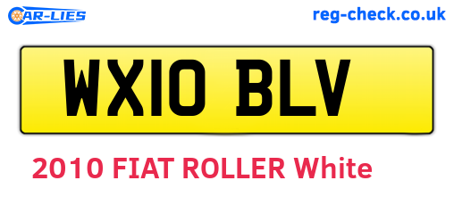 WX10BLV are the vehicle registration plates.