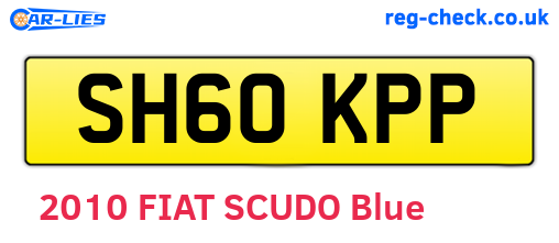 SH60KPP are the vehicle registration plates.