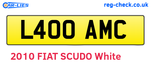 L400AMC are the vehicle registration plates.