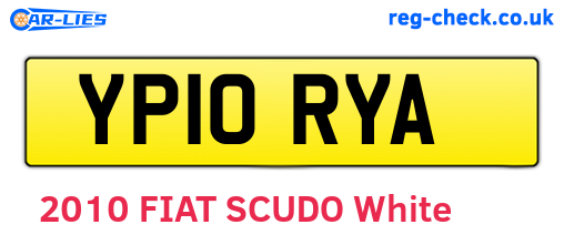YP10RYA are the vehicle registration plates.