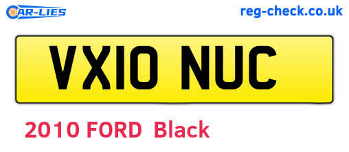 VX10NUC are the vehicle registration plates.