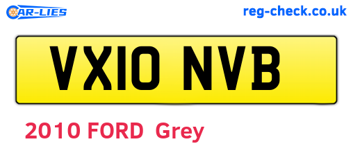 VX10NVB are the vehicle registration plates.