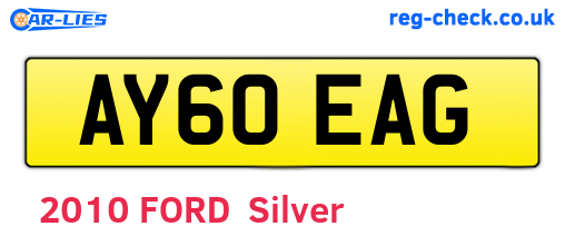 AY60EAG are the vehicle registration plates.