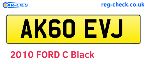 AK60EVJ are the vehicle registration plates.
