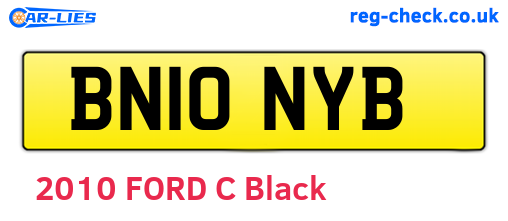 BN10NYB are the vehicle registration plates.