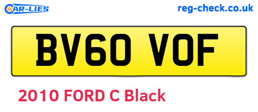 BV60VOF are the vehicle registration plates.