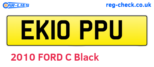 EK10PPU are the vehicle registration plates.