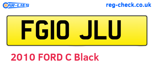 FG10JLU are the vehicle registration plates.