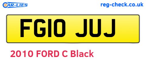 FG10JUJ are the vehicle registration plates.