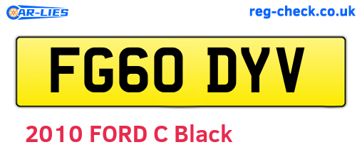 FG60DYV are the vehicle registration plates.