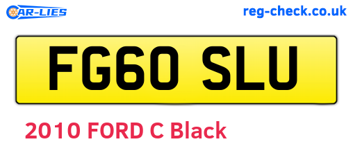 FG60SLU are the vehicle registration plates.