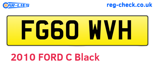 FG60WVH are the vehicle registration plates.