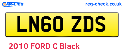 LN60ZDS are the vehicle registration plates.