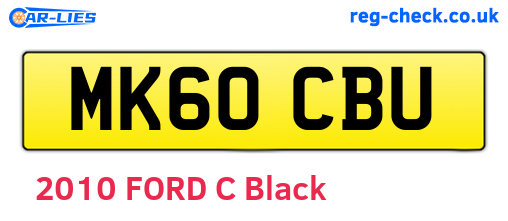 MK60CBU are the vehicle registration plates.
