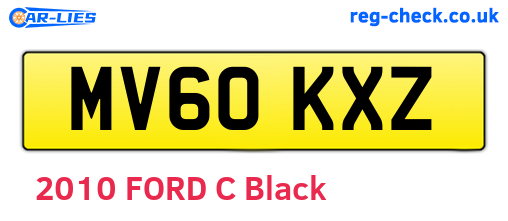 MV60KXZ are the vehicle registration plates.