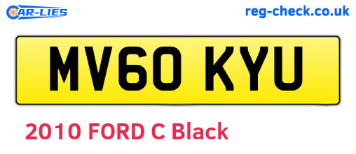 MV60KYU are the vehicle registration plates.