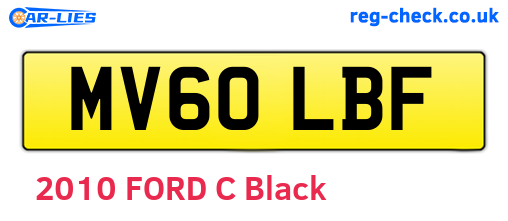 MV60LBF are the vehicle registration plates.
