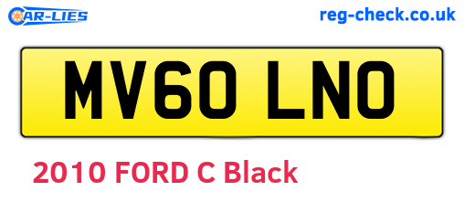 MV60LNO are the vehicle registration plates.