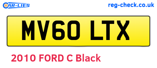 MV60LTX are the vehicle registration plates.