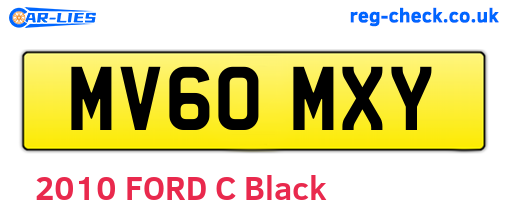 MV60MXY are the vehicle registration plates.