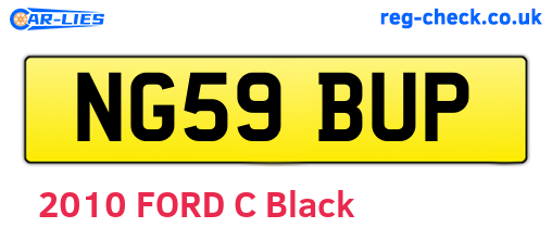 NG59BUP are the vehicle registration plates.