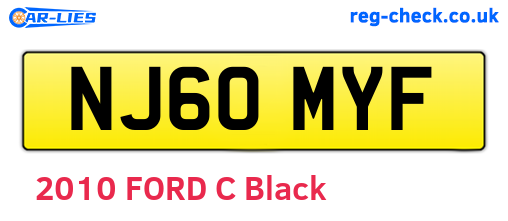 NJ60MYF are the vehicle registration plates.
