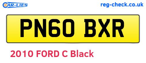 PN60BXR are the vehicle registration plates.
