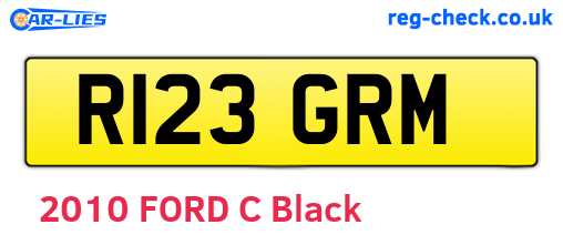 R123GRM are the vehicle registration plates.