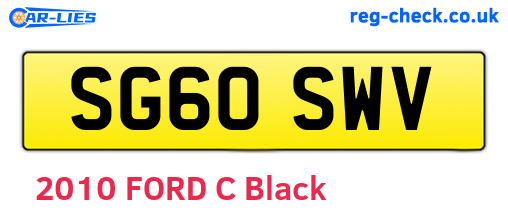 SG60SWV are the vehicle registration plates.