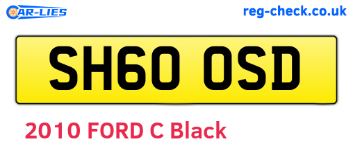 SH60OSD are the vehicle registration plates.
