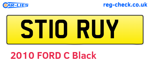 ST10RUY are the vehicle registration plates.